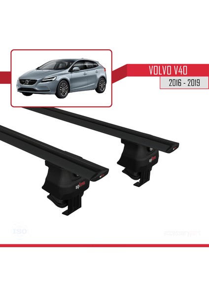 Volvo V40 2016-2019 Arası ile Uyumlu Ace-4 Ara Atkı Tavan Barı Siyah modelleri