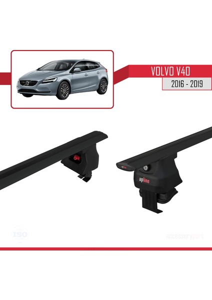 Volvo V40 2016-2019 Arası ile Uyumlu Ace-4 Ara Atkı Tavan Barı Siyah fırsatları