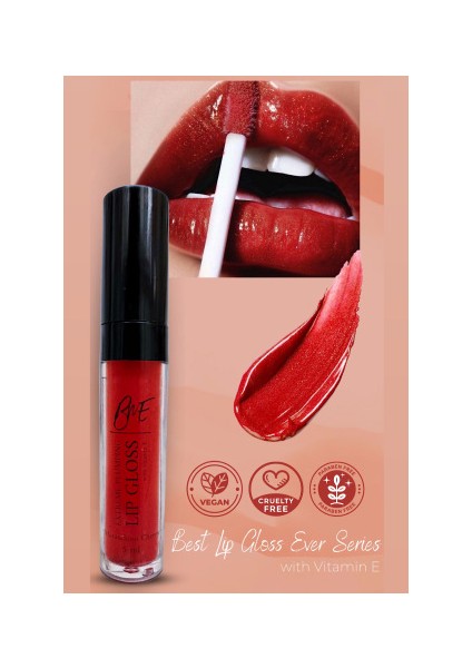 Lipgloss - Vegan Dolgunlaştırıcı E Vitaminli Kırmızı Dudak Parlatıcısı - Maraschino Cherry Lip Gloss