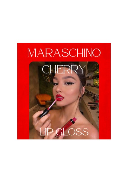 Lipgloss - Vegan Dolgunlaştırıcı E Vitaminli Kırmızı Dudak Parlatıcısı - Maraschino Cherry Lip Gloss