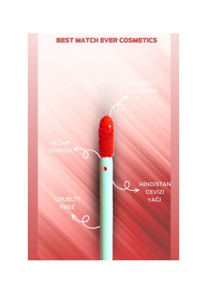 Lipgloss - Vegan Dolgunlaştırıcı E Vitaminli Kırmızı Dudak Parlatıcısı - Maraschino Cherry Lip Gloss