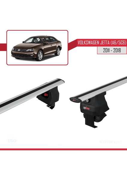Volkswagen Jetta (A6/5c6) 2011-2018 Arası ile Uyumlu Ace-4 Ara Atkı Tavan Barı Gri fırsatları