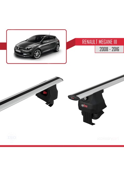 Renault Megane Iıı 2008-2016 Arası ile Uyumlu Ace-4 Ara Atkı Tavan Barı Gri fırsatları