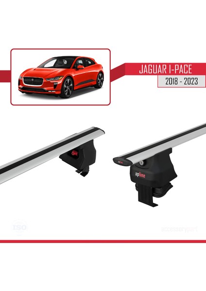 Jaguar I-Pace 2018 ve Sonrası ile Uyumlu Ace-4 Ara Atkı Tavan Barı Gri