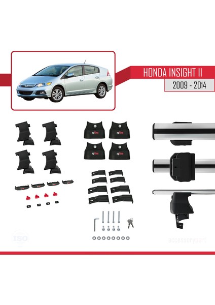Honda Insight Iı 2009-2014 Arası ile Uyumlu Ace-4 Ara Atkı Tavan Barı Gri indirimleri