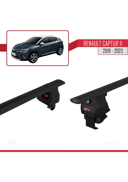 Renault Captur Iı 2019 ve Sonrası ile Uyumlu Ace-4 Ara Atkı Tavan Barı Siyah