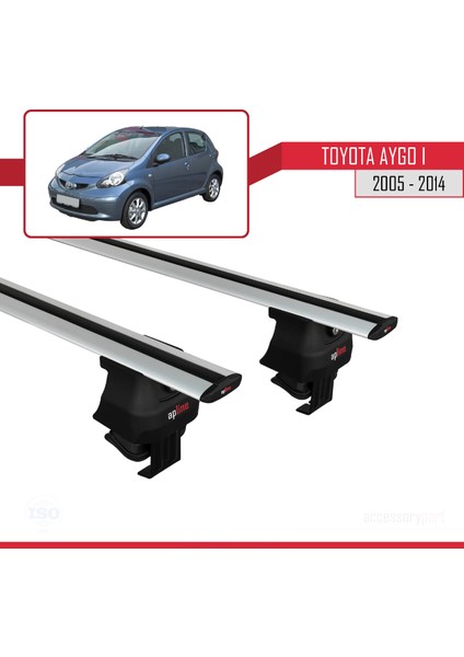 Toyota Aygo I 2005-2014 Arası ile Uyumlu Ace-4 Ara Atkı Tavan Barı Gri modelleri