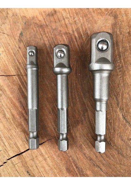 Ms Çelik Lokma Adaptörü Bits Lokma Geçiş Adaptörü 3 Parça Set