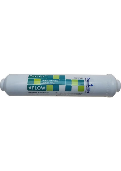 Purefer K02-GT-WW Inline Post Carbon Tatlandırıcı Filtre Son Karbon Quick giriş çıkışlı