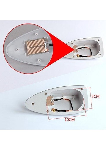 Balık Sırtı Jaws Köpek Balığı Elektronik Anten Beyaz fırsatları
