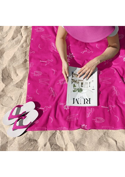 Pink Marine Plaj Havlusu - Microfiber fiyatları