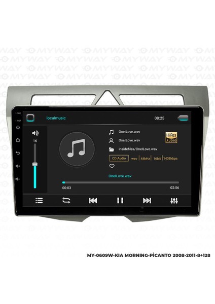 Kia Morning Android 12 Multimedya Carplay 4gb RAM+64GB HDD Navigasyon Ekran