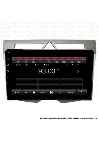 Kia Morning Android 12 Multimedya Carplay 4gb RAM+64GB HDD Navigasyon Ekran