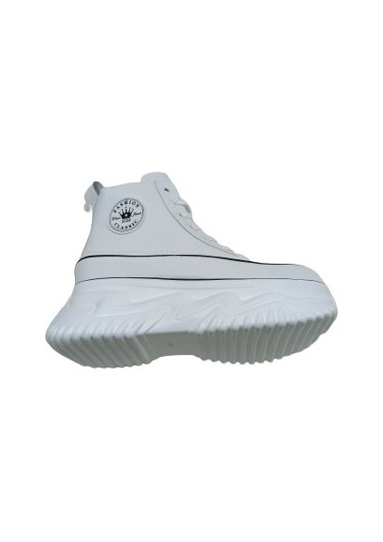 Deri Kadın Sneaker Bot Ayakkabı