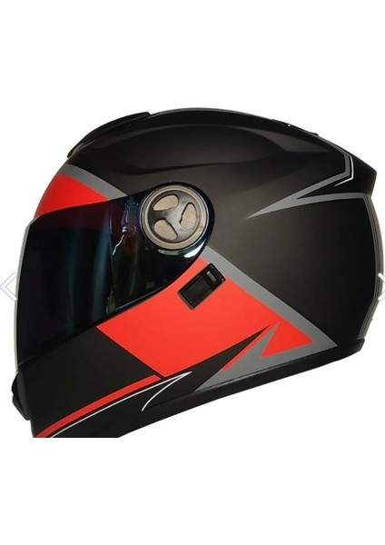 Motosiklet Kaskı Ce Onaylı Full Face Abs Materıal Güneş Vizörlü Kask Fr 913