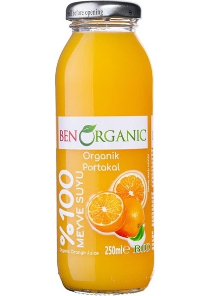 Ben Organic Portakal Suyu 6 x 250 ml