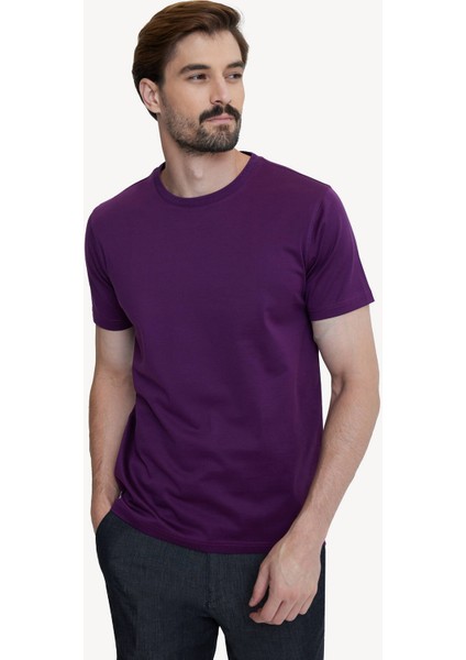 Erkek Bisiklet Yaka Pamuklu T-shirt fiyatları