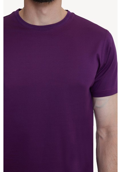 Erkek Bisiklet Yaka Pamuklu T-shirt fırsatları