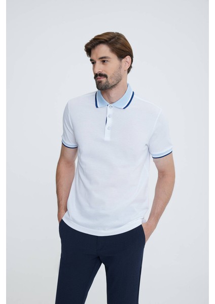Erkek Beyaz Polo Yaka T-shirt fiyatları
