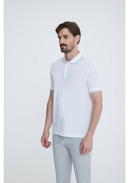 Erkek Beyaz Polo Yaka T-shirt fiyatları