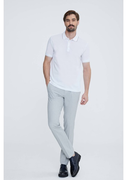 Erkek Beyaz Polo Yaka T-shirt fırsatları