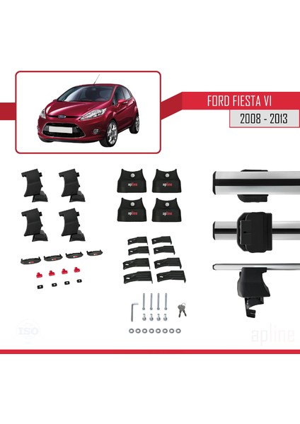 Ford Fiesta Vı 2008-2013 Arası ile Uyumlu Ace-4 Ara Atkı Tavan Barı Gri indirimleri