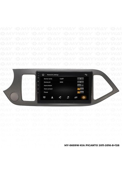 Kia Picanto Android 12 Multimedya Carplay 4gb RAM+64GB HDD 2011-2016 Navigasyon Ekran modelleri