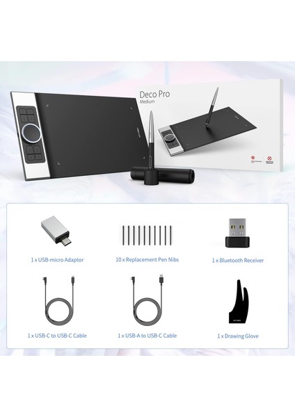 Deco Pro Medium Bluetooth Kablosuz Grafik Tableti 11X6