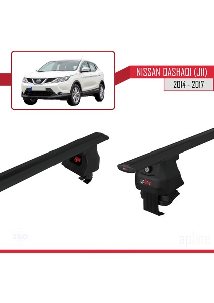 Nissan Qashqai / Dualis (J11) Pre-Facelift 2014-2017 Arası ile Uyumlu Ace-4 Ara Atkı Tavan Barı Siyah fırsatları