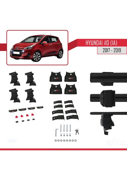 Hyundai I10 (Ia) 2017-2019 Arası ile Uyumlu Ace-4 Ara Atkı Tavan Barı Siyah indirimleri