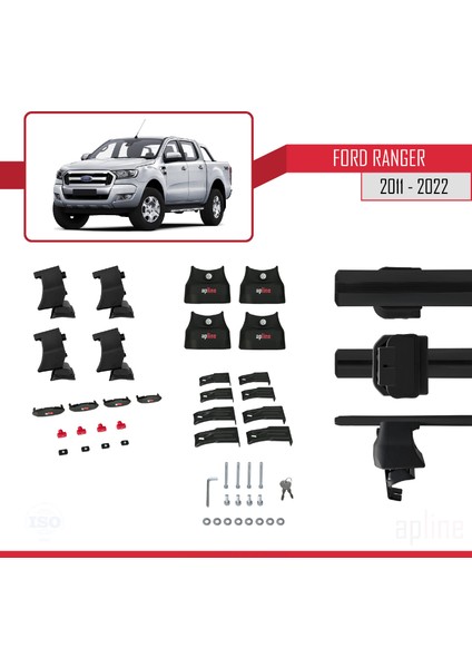 Ford Ranger 2011-2022 Arası ile Uyumlu Ace-4 Ara Atkı Tavan Barı Siyah indirimleri