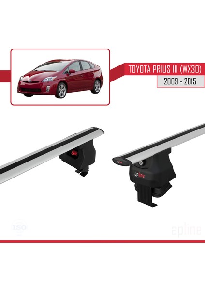Toyota Prius Iıı (XW30) 2009-2015 Arası ile Uyumlu Ace-4 Ara Atkı Tavan Barı Gri fırsatları