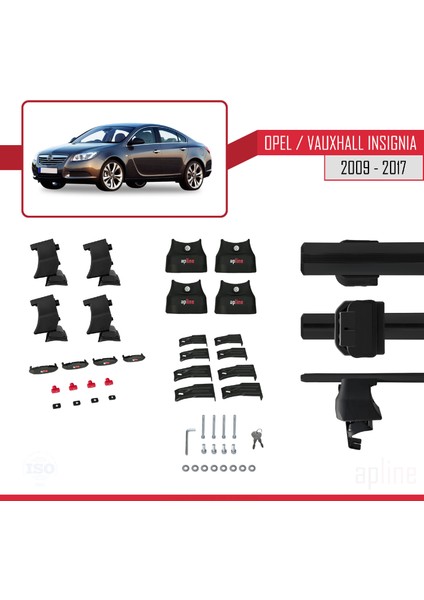 Opel / Vauxhall Insignia 2009-2017 Arası ile Uyumlu Ace-4 Ara Atkı Tavan Barı Siyah indirimleri