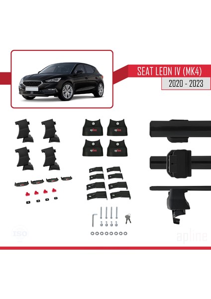 Seat Leon Iv (Mk4) 2020 ve Sonrası ile Uyumlu Ace-4 Ara Atkı Tavan Barı Siyah