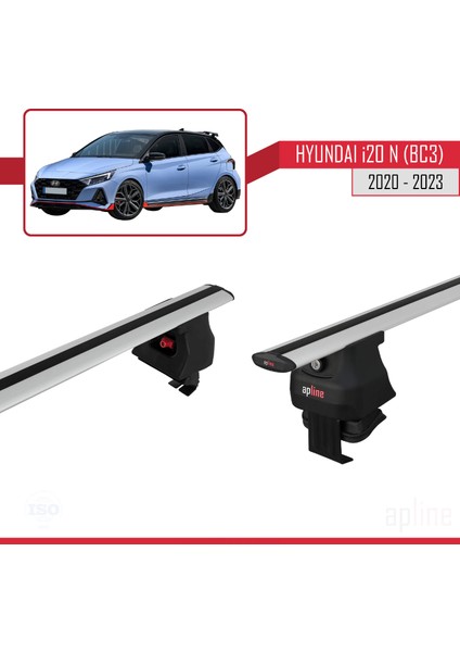 Hyundai I20 (Bc3) N 2020 ve Sonrası ile Uyumlu Ace-4 Ara Atkı Tavan Barı Gri