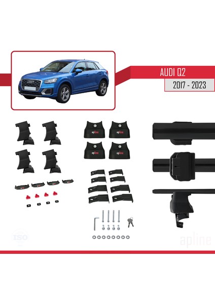 Audi Q2 (Ga) 2017-2023 Arası ile Uyumlu Ace-4 Ara Atkı Tavan Barı Siyah indirimleri