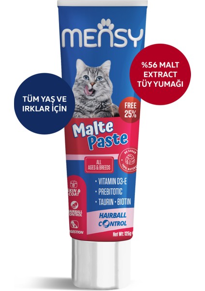 Malte Paste 125  gr Vitamin D3E  Prebiyotik Taurin Biotin