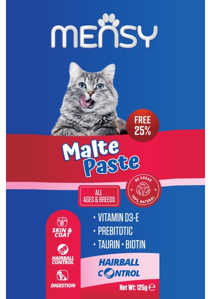 Malte Paste 125  gr Vitamin D3E  Prebiyotik Taurin Biotin