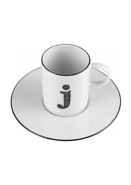 Harf (J) Tabaklı Kahve Fincanı 85 cc fiyatları