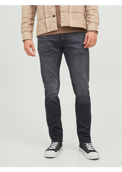 Jack & Jones Erkek Slim Siyah Kot Pantolon - 12237316