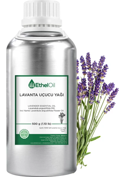 Lavanta(Lavender)Uçucu Yağı - Etheloil - 500 GR - Saf ve Doğal Uçucu Yağ - Üretici Firma