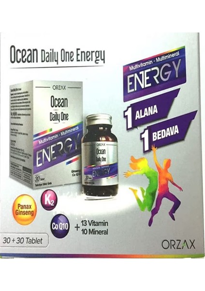 Ocean Daily One Energy 30 Tablet 1 Alana 1 Takviye Edici Gıda fiyatları