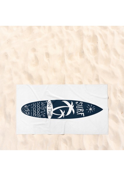 Surf On The Wave Plaj Havlusu - Pamuk