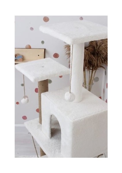 Y-01 Salıncaklı Yuvalı Lüx Kedi Tırmalama Oyun Evi modelleri