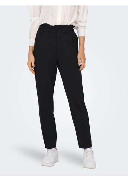 Kadın Lastik Bel Siyah Pantolon - 15236129 fiyatları