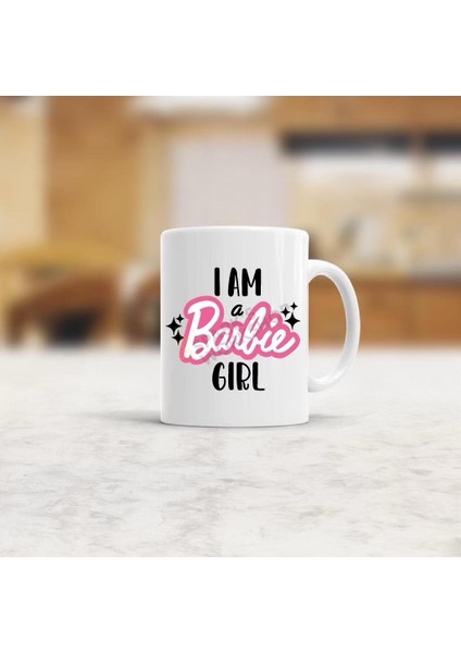 Sw Baskı Kupa - Esmer Barbie Kupa Bardak