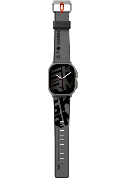 Watch Ultra Uyumlu Deri Kordon 49MM Skinarma Spunk Serisi Pu Strap Kayış