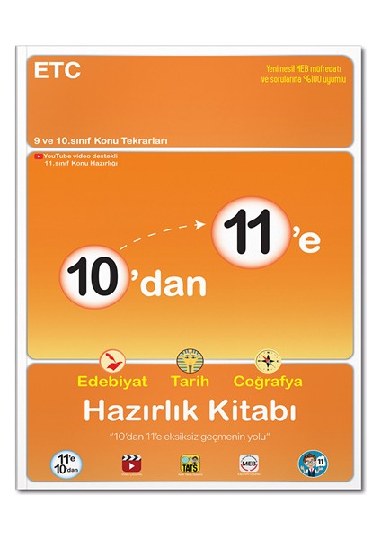 10'dan 11'e Edebiyat Tarih Coğrafya Hazırlık Kitabı