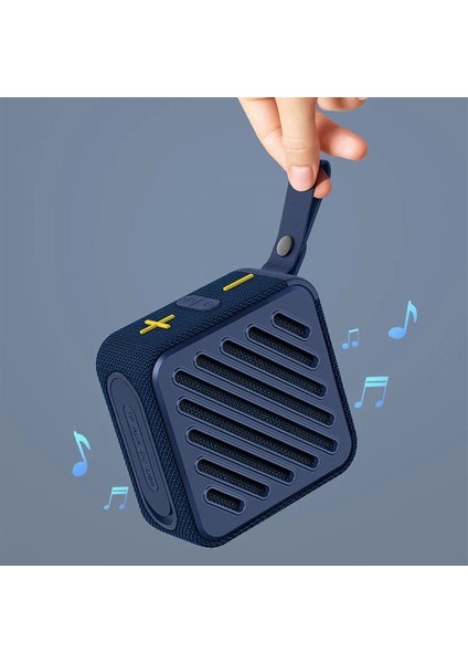 Bluetooth Hoparlör Recci RSK-W33 Mocca Serisi Tf/aux/usb Askılı Akıllı Wireless Speaker Mavi