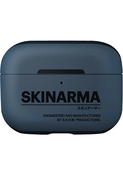 Airpods Pro 2 Uyumlu Kılıf Skinarma Pu Deri Tasarım Spunk Kılıf Mavi